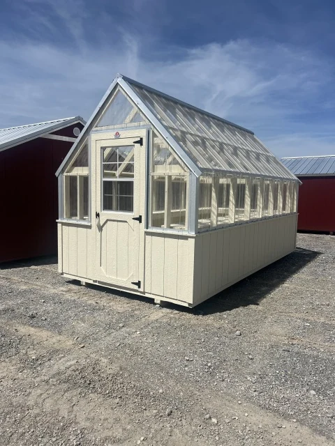 Actual 8 by 16 Derksen Greenhouse in Seminole White